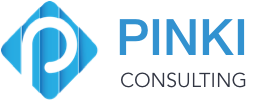 Pinki consulting logo with i-con